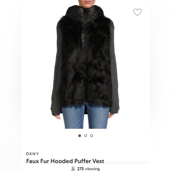 DKNY
Faux Fur Hooded Puffer Vest - Picture 4 of 6
